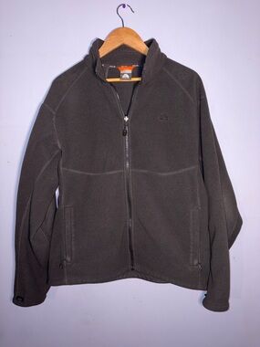 Nike ACG Charcoal Gray Fleece Jacket with Subtle Logo